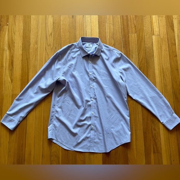 Ryan Seacrest Distinction Lavender Slim Fit Stretch Shirt - Large - Picture 2 of 5